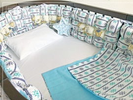 Комплект в кроватку дизайнерский Бомбоны "Штурвалы"